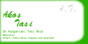 akos tasi business card