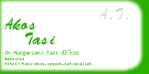 akos tasi business card